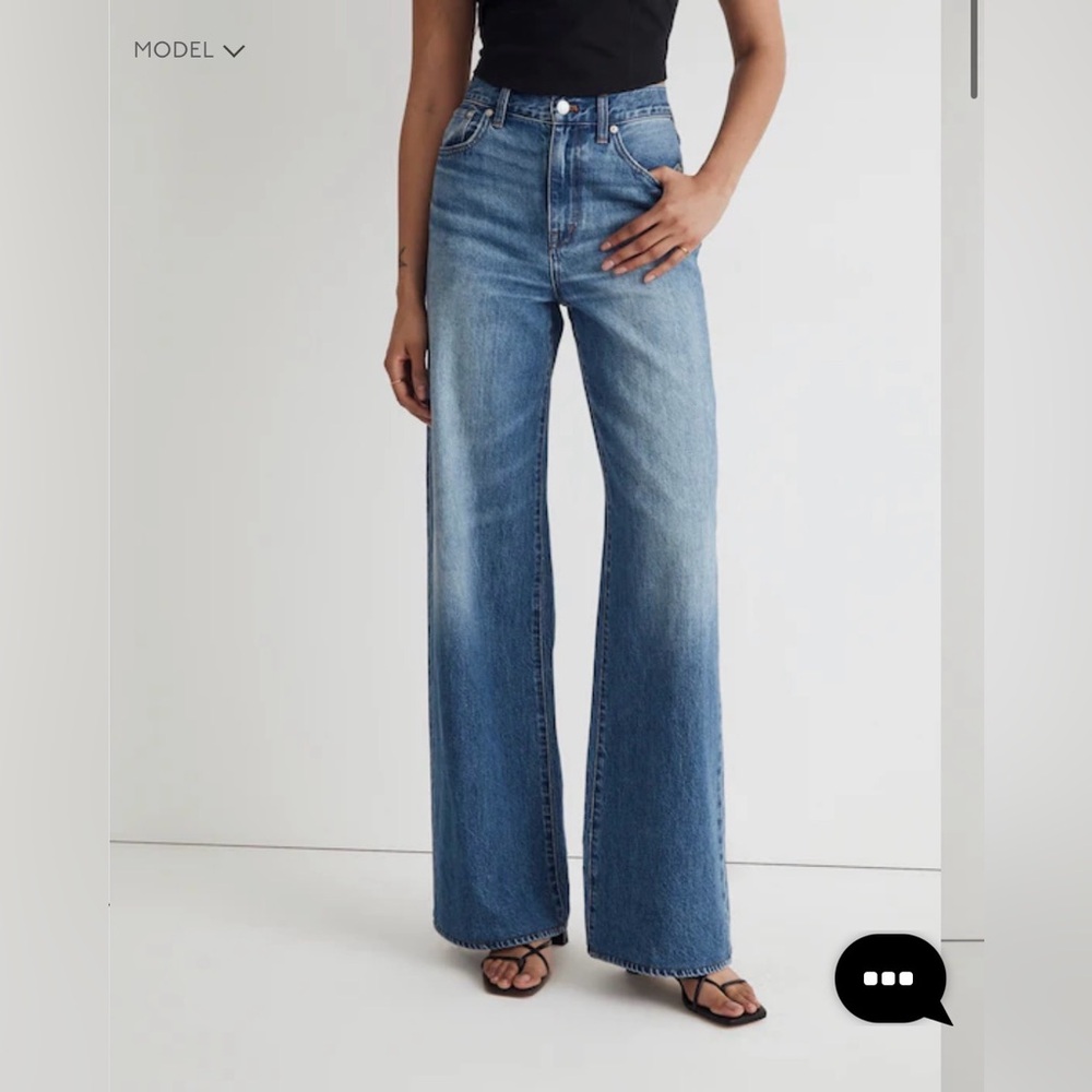 Madewell Wide Leg Jeans - Medium Wash (Size 29, 32” inseam)